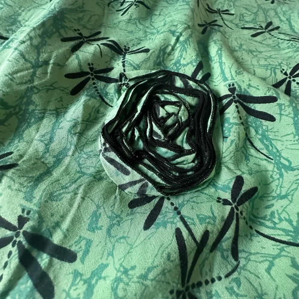 POCKETS! Maxi Dress, Dragonfly and textured flower detail OS